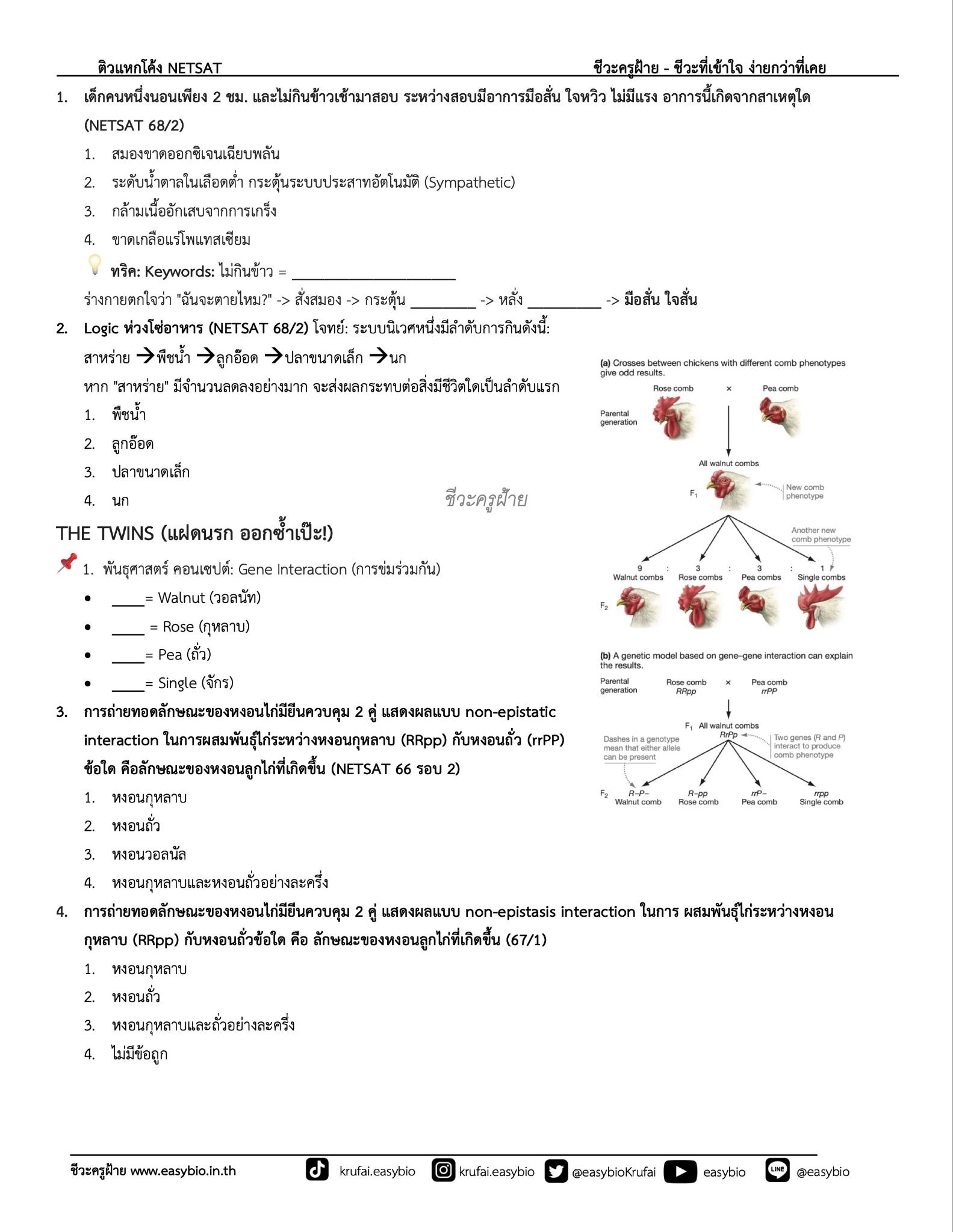 ไฟล์ ข้อสอบ NETSAT ชีวะ,