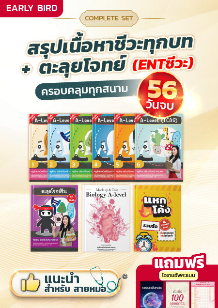 Pack สรุปเนื้อหาชีวะทุกบท + ตะลุยโจทย์